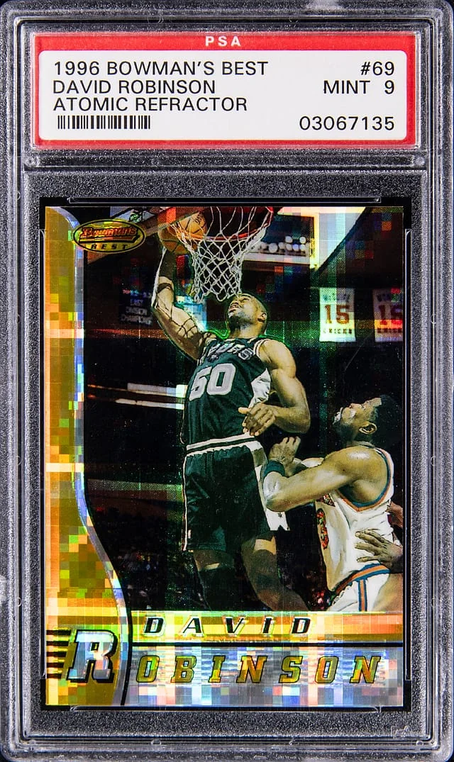 1996-97 Bowman Best David Robinson Atomic Refractor #69 card image