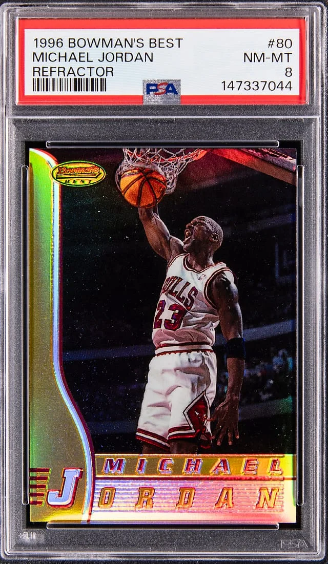 1996-97 Bowman Best Michael Jordan Refractor #80 card image