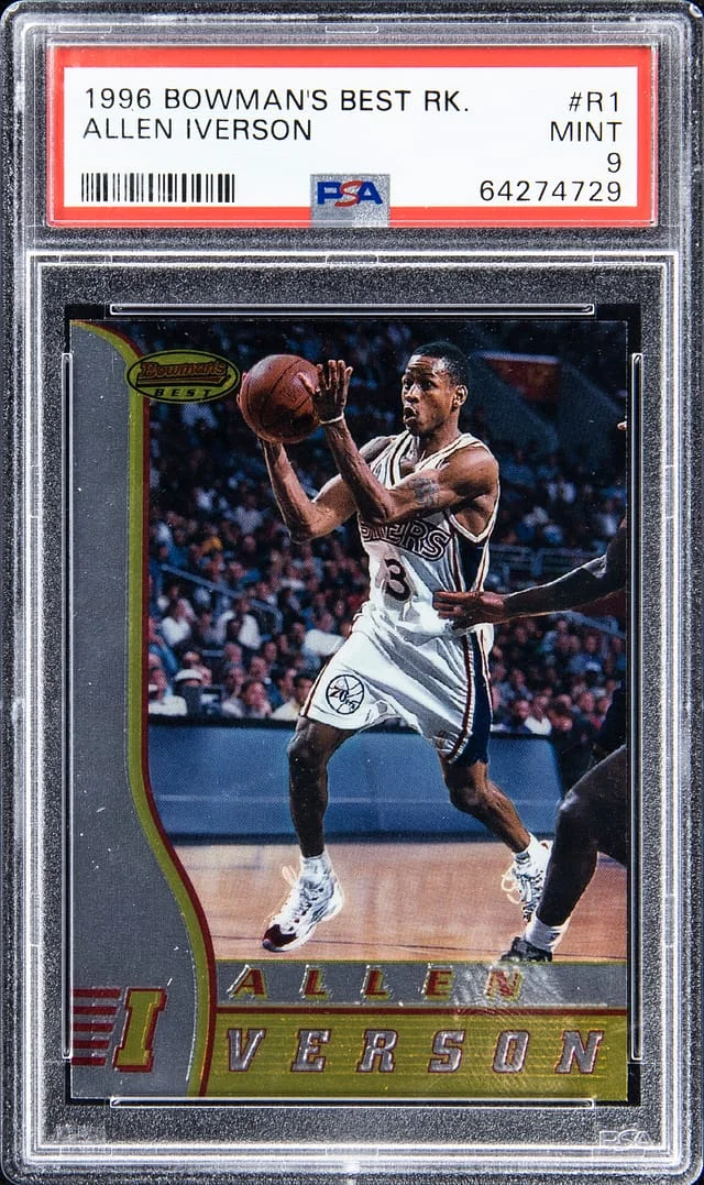 1996-97 Bowman's Best Allen Iverson Rookies #R1 card image