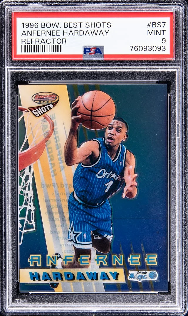 1996-97 Bowman's Best Anfernee Hardaway Shots Refractor #BS7 card image