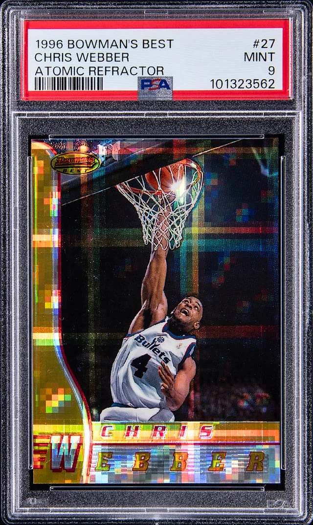 1996-97 Bowman's Best Chris Webber Atomic Refractor #27 card image