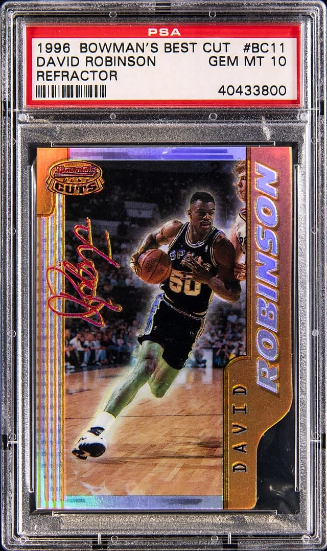 1996-97 Bowman's Best David Robinson Cut Refractor #BC11 card image