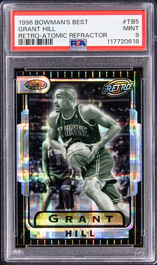 1996-97 Bowman's Best Grant Hill Retro Atomic Refractor #TB5 card image