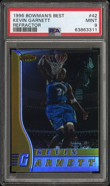 1996-97 Bowman's Best Kevin Garnett Refractor #42 card image