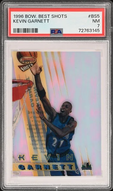 1996-97 Bowman's Best Kevin Garnett Shots #BS5 card image