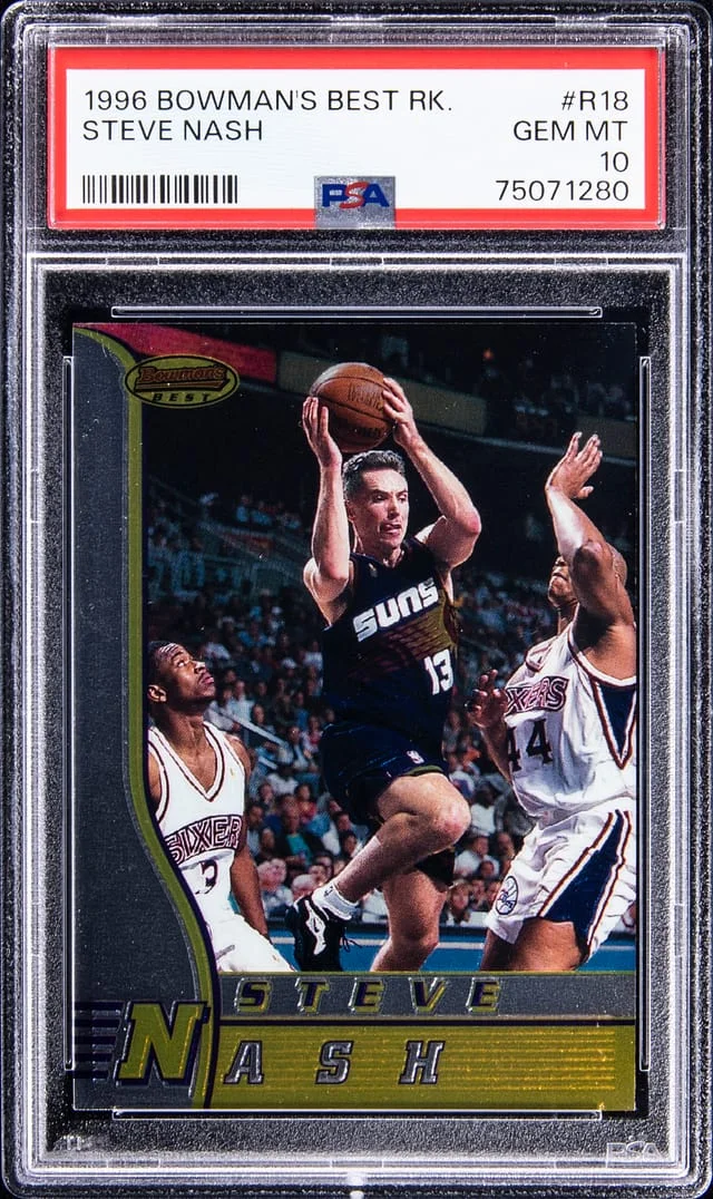 1996-97 Bowman's Best Steve Nash Rookies #R18 card image