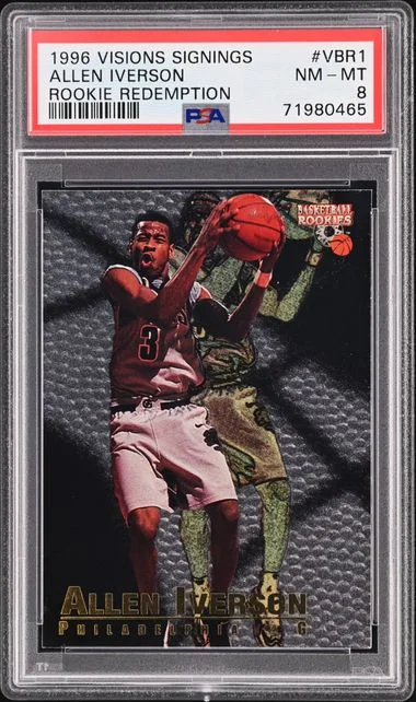 1996-97 Classic Visions Signing Redemption Allen Iverson #VBR1 card image