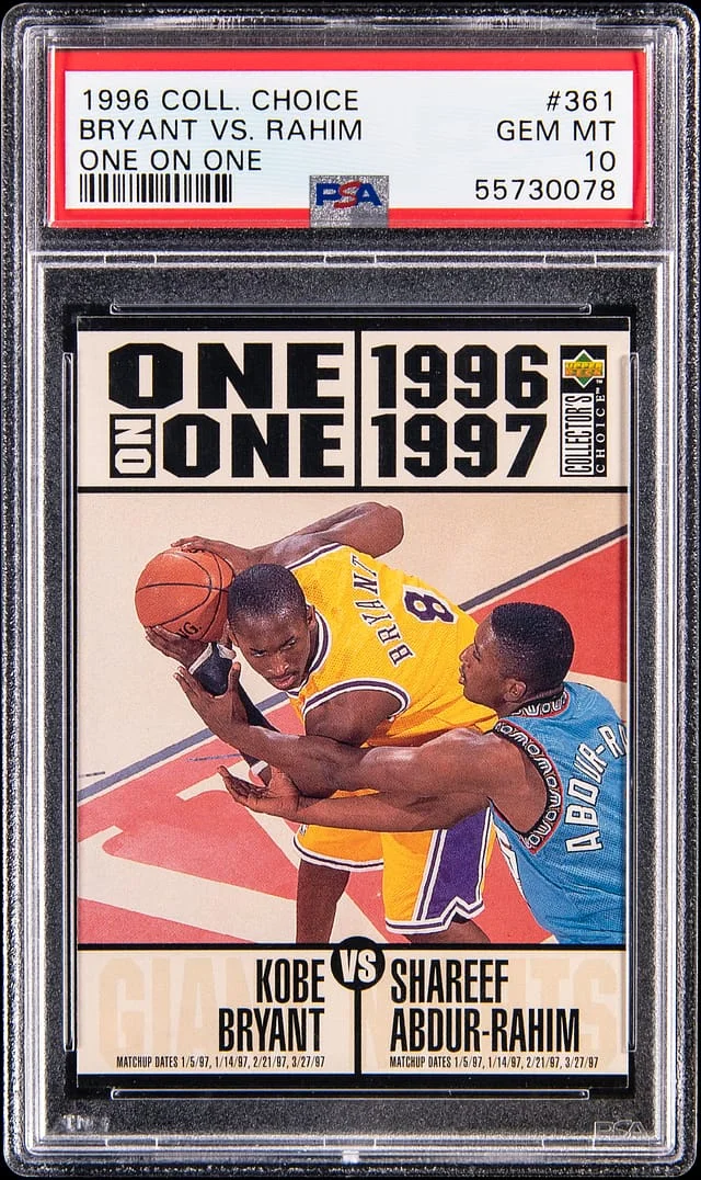 1996-97 Collector's Choice Kobe Bryant vs. Shareef Abdur-Rahim One On One #361 card image