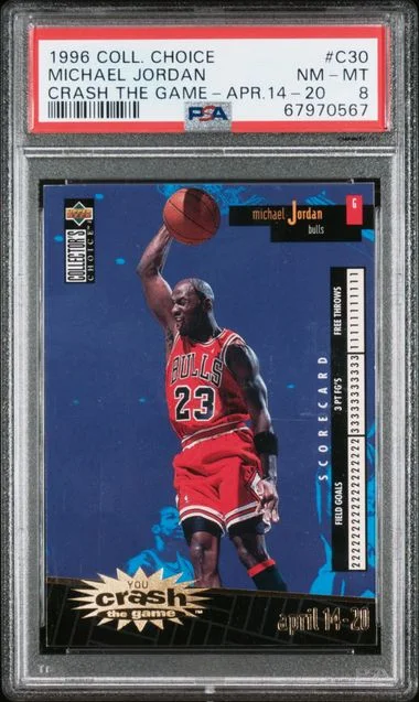 1996-97 Collector's Choice Michael Jordan Crash The Game April 14-20 #C30 card image