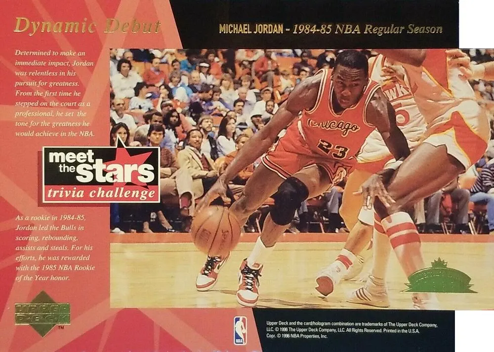 1996-97 Collector's Choice Michael Jordan Meet the Stars Exchange #NNO card image