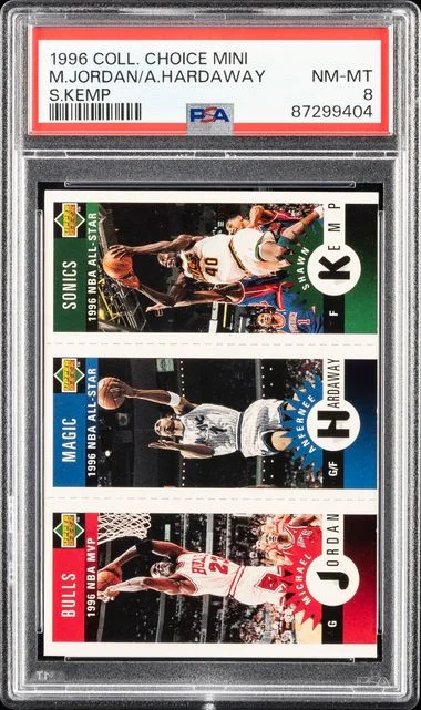 1996-97 Collector's Choice Mini Anfernee Hardaway/Michael Jordan/Shawn Kemp #no-number card image