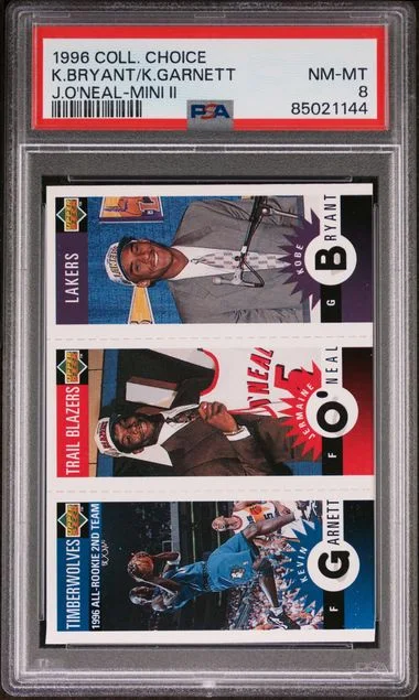 1996-97 Collector's Choice Mini II Jermaine O'Neal/Kevin Garnett/Kobe Bryant #no-number card image