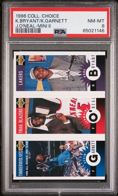 1996-97 Collector's Choice Mini II J.O'Neal/K.Garnett/K.Bryant #no-number card image
