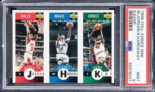 1996-97 Collector's Choice Mini Michael Jordan/Anfernee Hardaway/Shawn Kemp #no-number card image