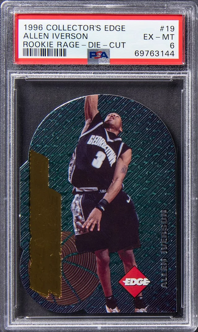 1996-97 Collector's Edge Rage Die-Cut Allen Iverson #19 card image