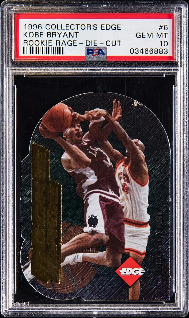 1996-97 Collector's Edge Rage Die-Cut Kobe Bryant #6 card image
