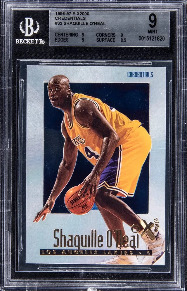 1996-97 E-X2000 Credentials Shaquille O'Neal #32 card image