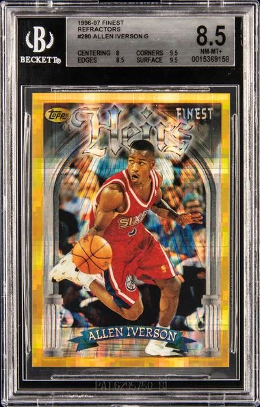 1996-97 Finest Allen Iverson Refractor #280 card image