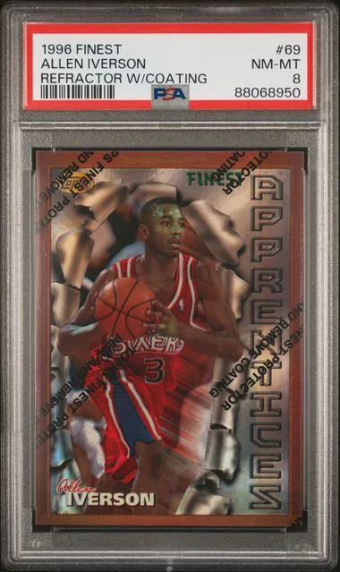 1996-97 Finest Allen Iverson Refractor W/Coating #69 card image