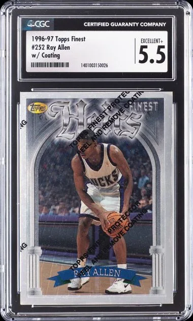1996-97 Finest Ray Allen W/Coating #252 card image
