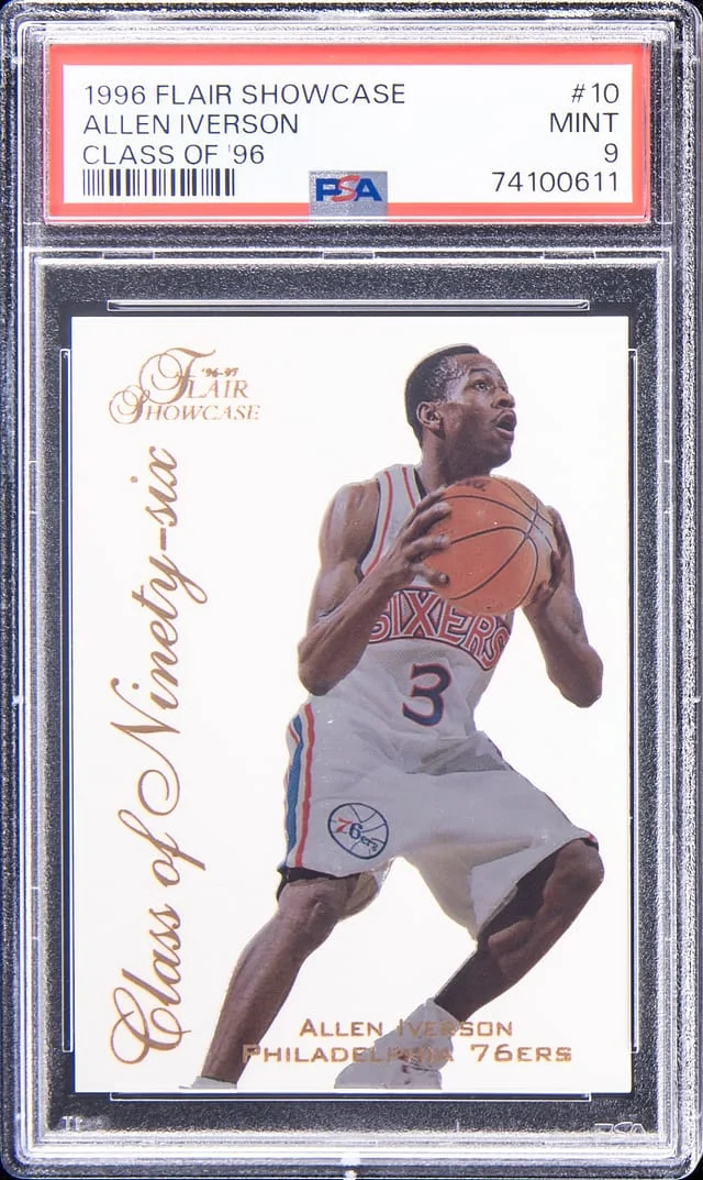 1996-97 Flair Showcase Allen Iverson Class of '96 #10 card image