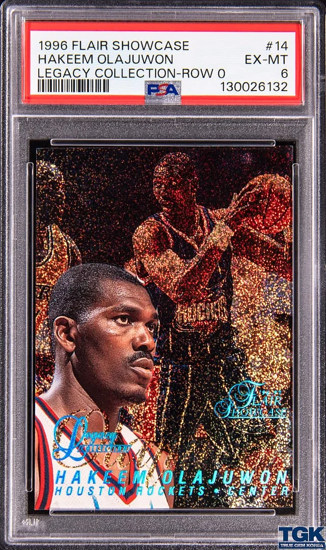 1996-97 Flair Showcase Hakeem Olajuwon Legacy Collection Row 0 #14 card image
