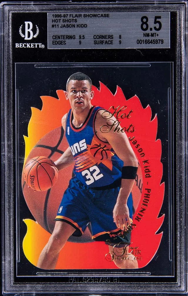 1996-97 Flair Showcase Jason Kidd Hot Shots #11 card image