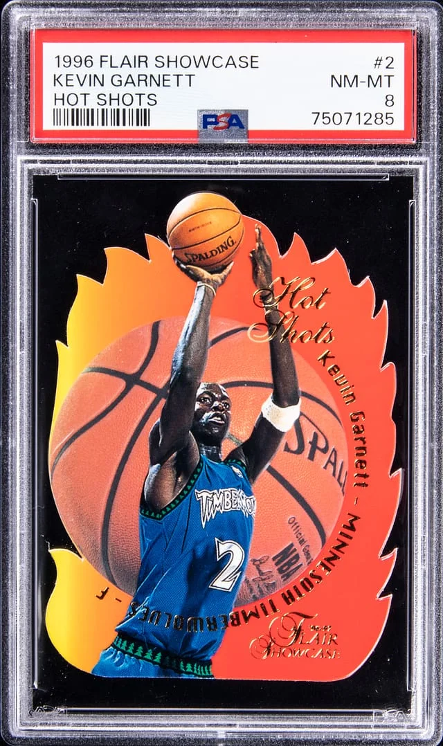 1996-97 Flair Showcase Kevin Garnett Hot Shots #2 card image