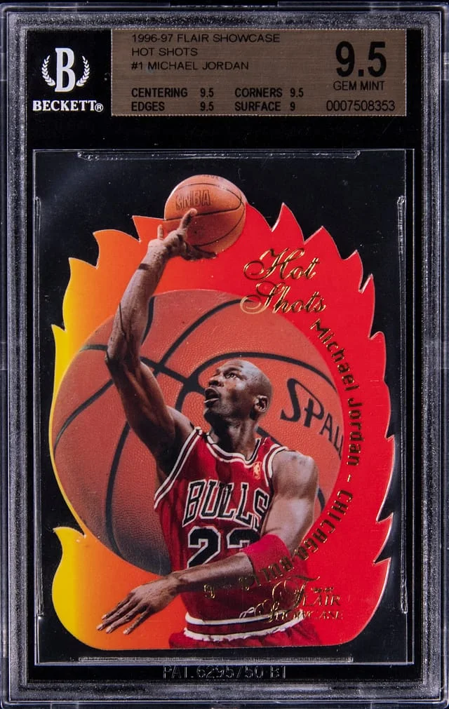 1996-97 Flair Showcase Michael Jordan Hot Shots #1 card image
