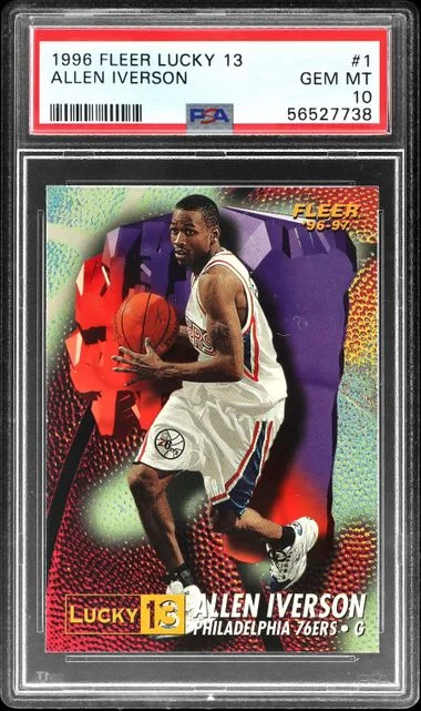 1996-97 Fleer Allen Iverson Lucky 13 #1 card image
