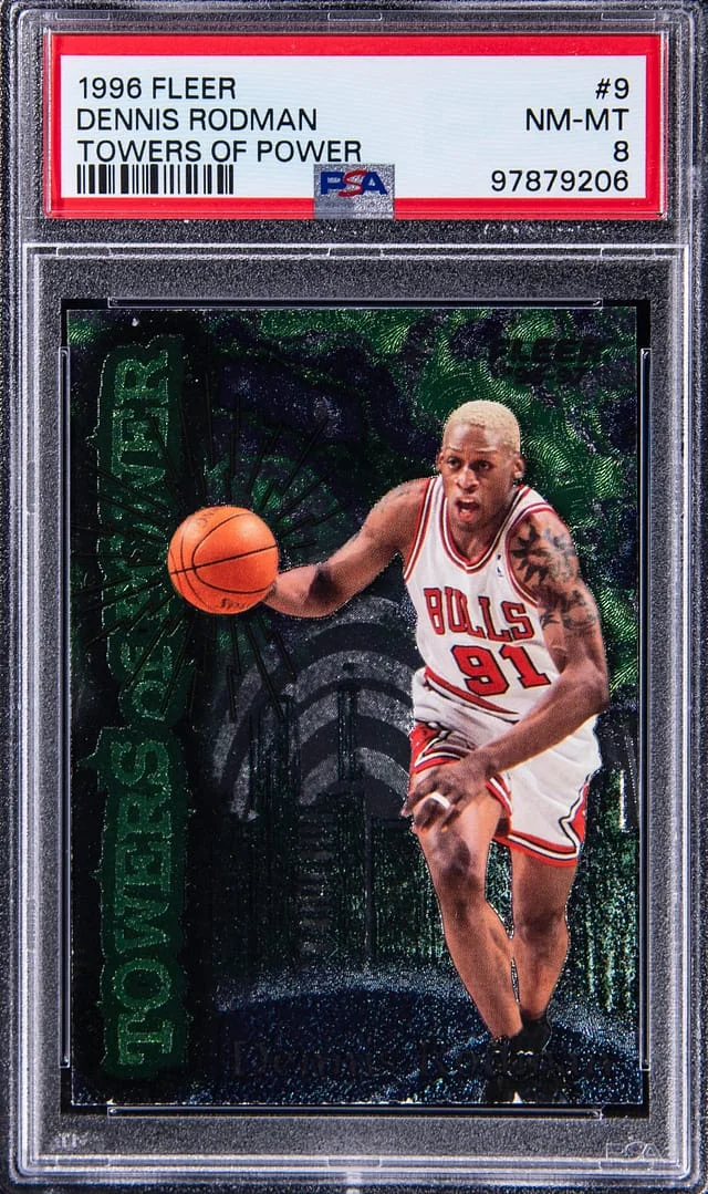 1996-97 Fleer Dennis Rodman Towers of Power #9 card image