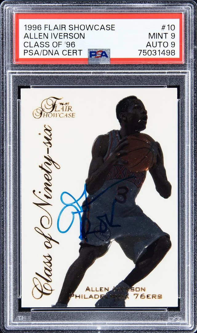 1996-97 Fleer Flair Showcase Allen Iverson Class of Ninety-Six #10 card image