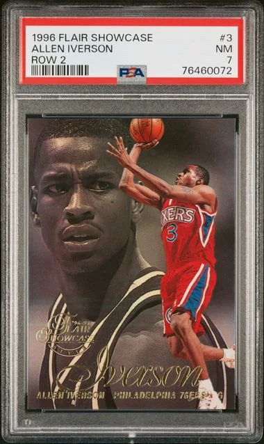 1996-97 Fleer Flair Showcase Allen Iverson Row 2 #3 card image