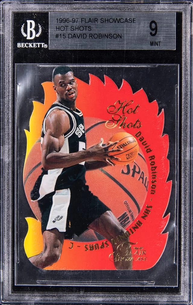 1996-97 Fleer Flair Showcase David Robinson Hot Shots #15 card image