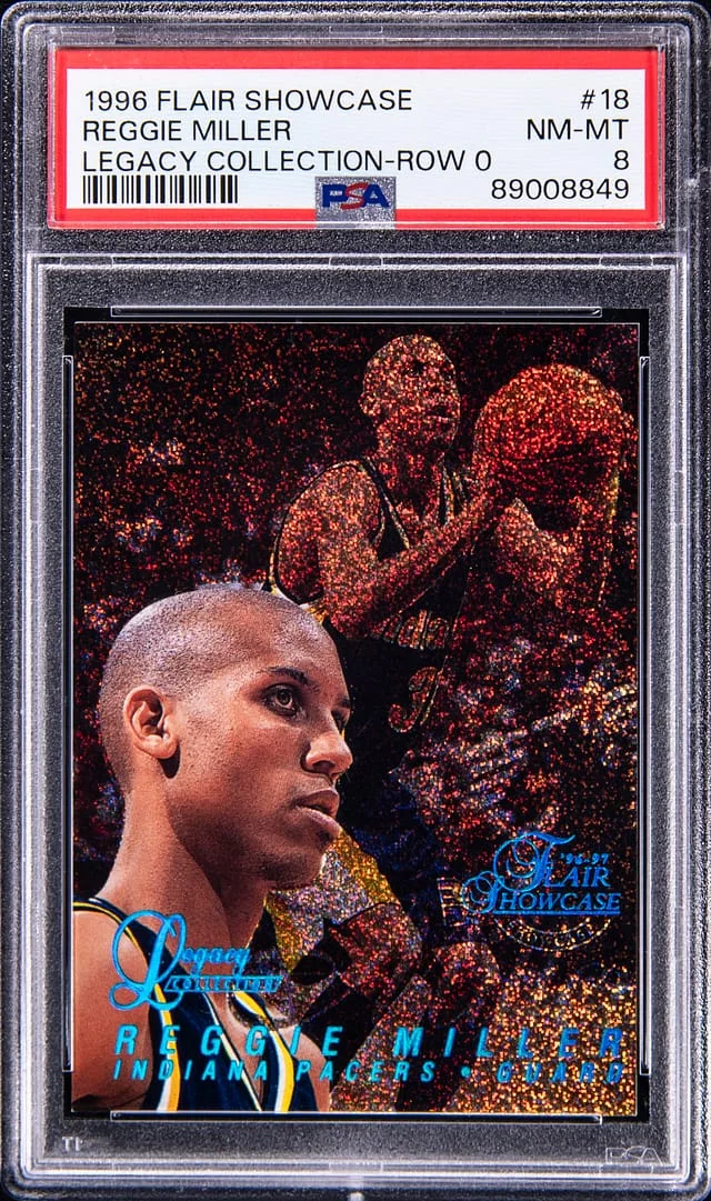 1996-97 Fleer Flair Showcase Reggie Miller Legacy Collection Row 0 #18 card image