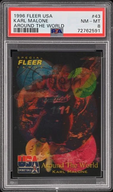 1996-97 Fleer Karl Malone USA Around the World #43 card image