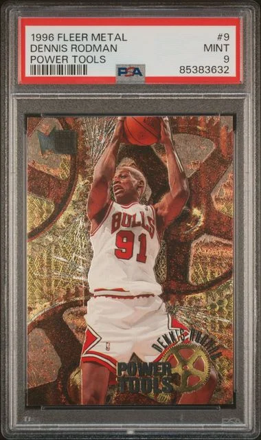 1996-97 Fleer Metal Dennis Rodman Power Tool #9 card image