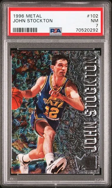 1996-97 Fleer Metal John Stockton #102 card image
