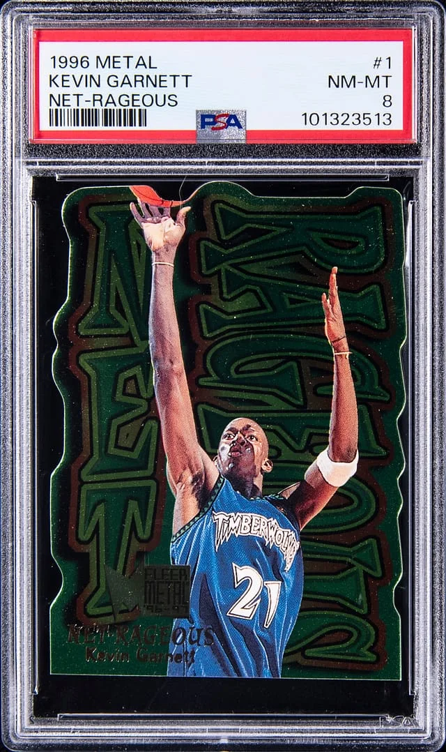 1996-97 Fleer Metal Kevin Garnett Net-Rageous #1 card image
