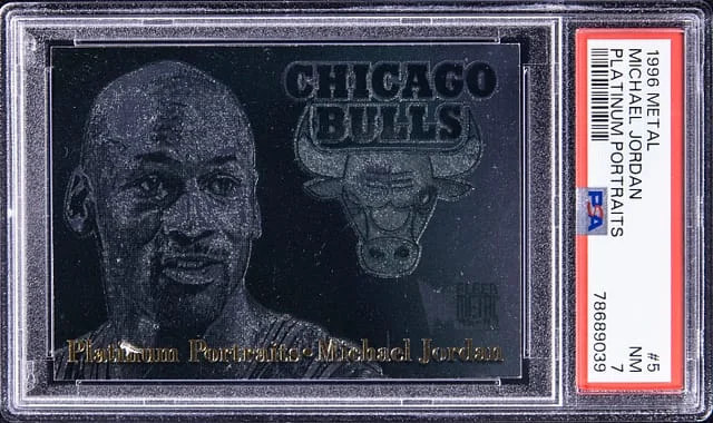 1996-97 Fleer Metal Michael Jordan Platinum Portraits #5 card image