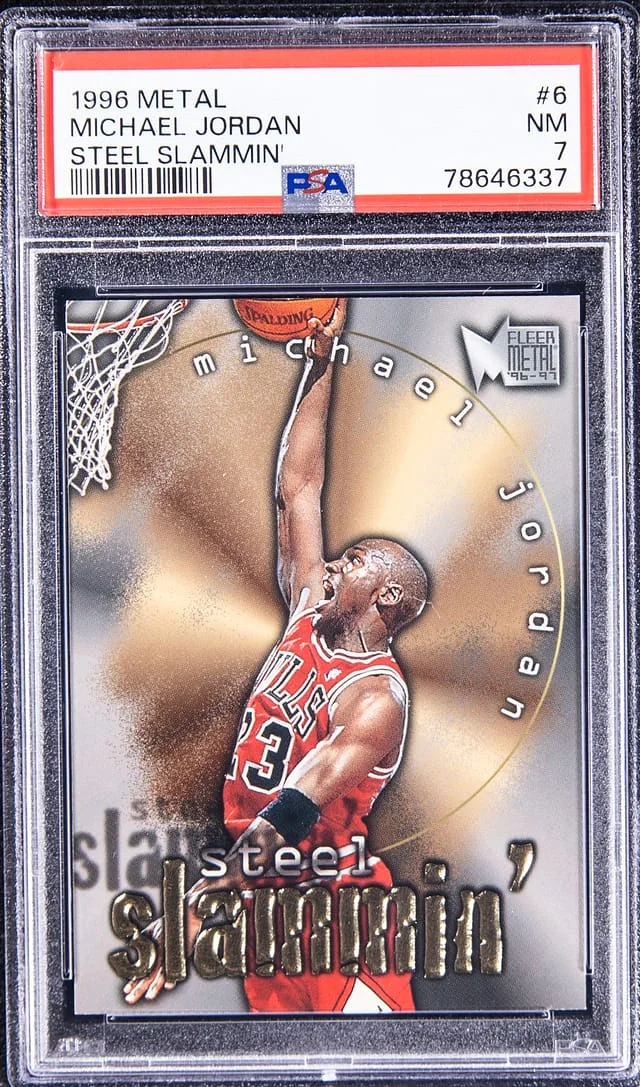 1996-97 Fleer Metal Michael Jordan Steel Slammin #6 card image