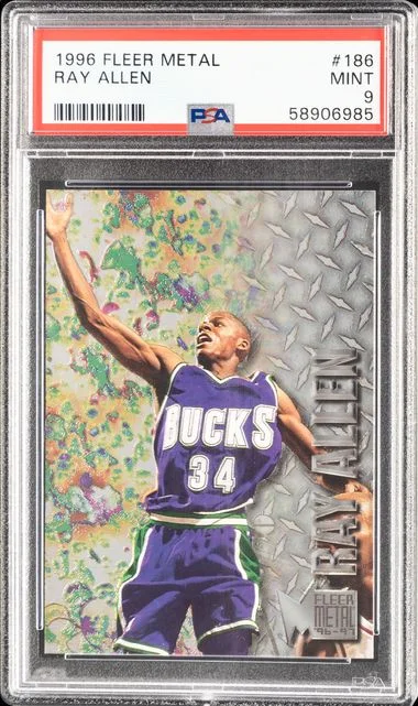 1996-97 Fleer Metal Ray Allen #186 card image