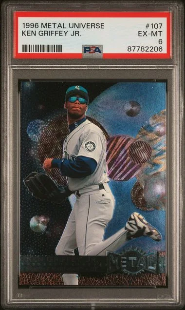 1996-97 Fleer Metal Universe Ken Griffey Jr. #107 card image