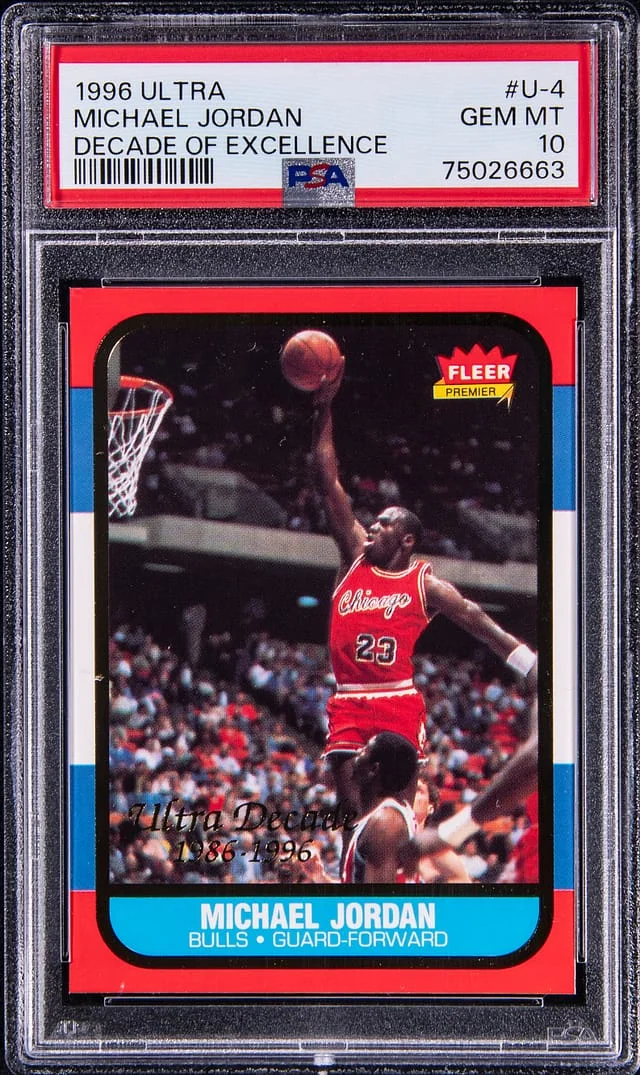 1996-97 Fleer Michael Jordan Decade of Excellence #U-4 card image