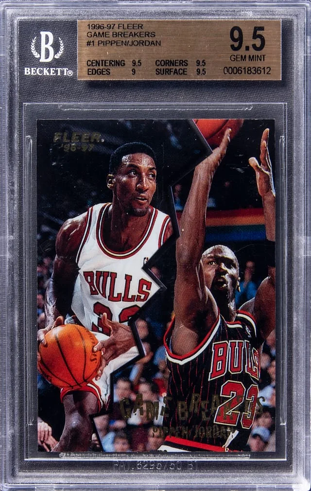 1996-97 Fleer Scottie Pippen, Michael Jordan Game Breakers #1 card image