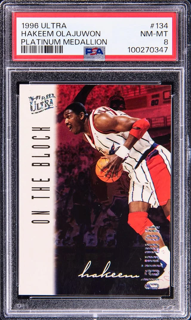 1996-97 Fleer Ultra Hakeem Olajuwon Platinum Medallion #134 card image