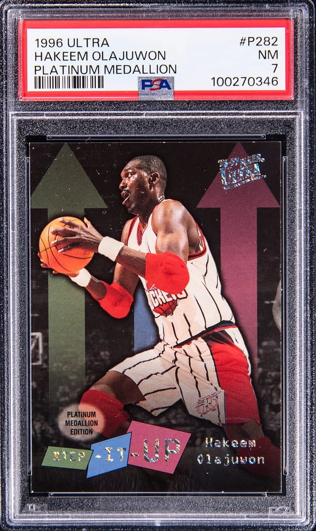 1996-97 Fleer Ultra Hakeem Olajuwon Platinum Medallion #P-282 card image