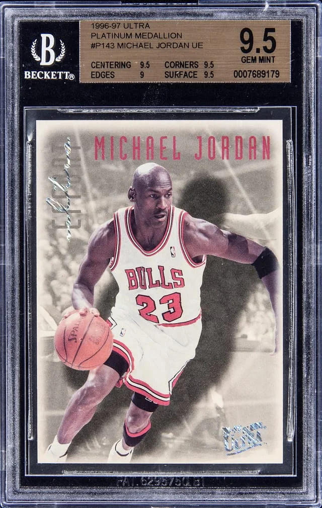 1996-97 Fleer Ultra Michael Jordan Platinum Medallion #P143 card image