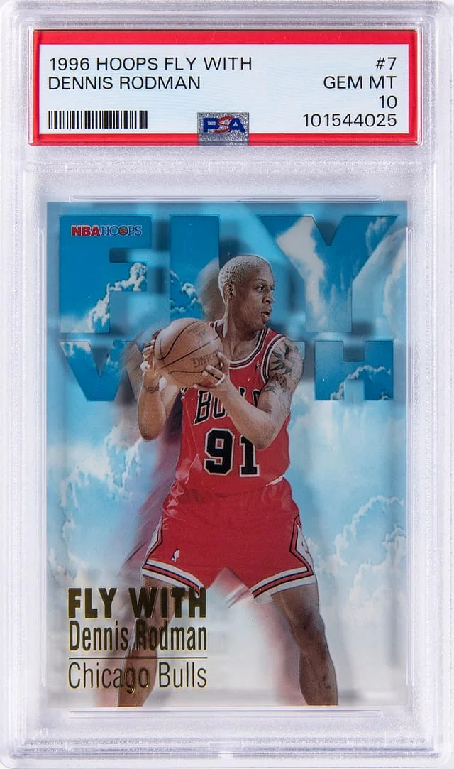 1996-97 Hoops Dennis Rodman Fly With #7 card image