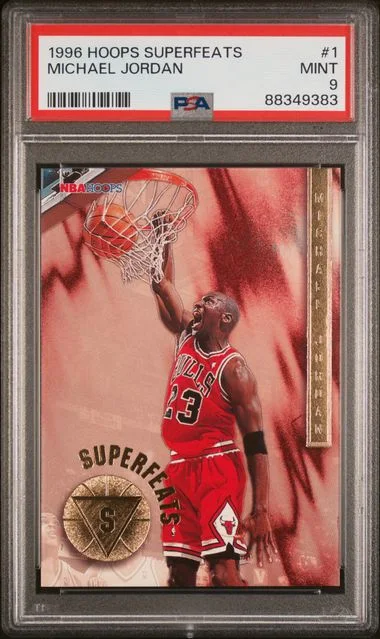 1996-97 Hoops Michael Jordan Superfeats #1 card image